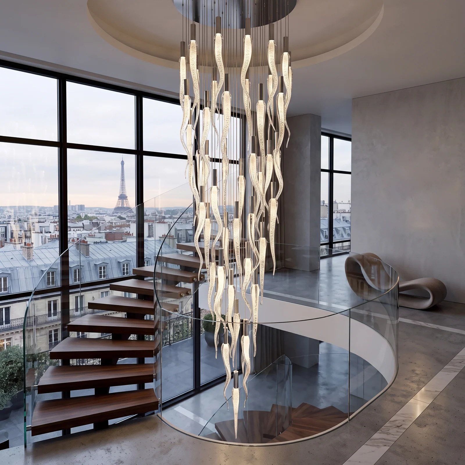 Cambodia Staircase Ribbon Light