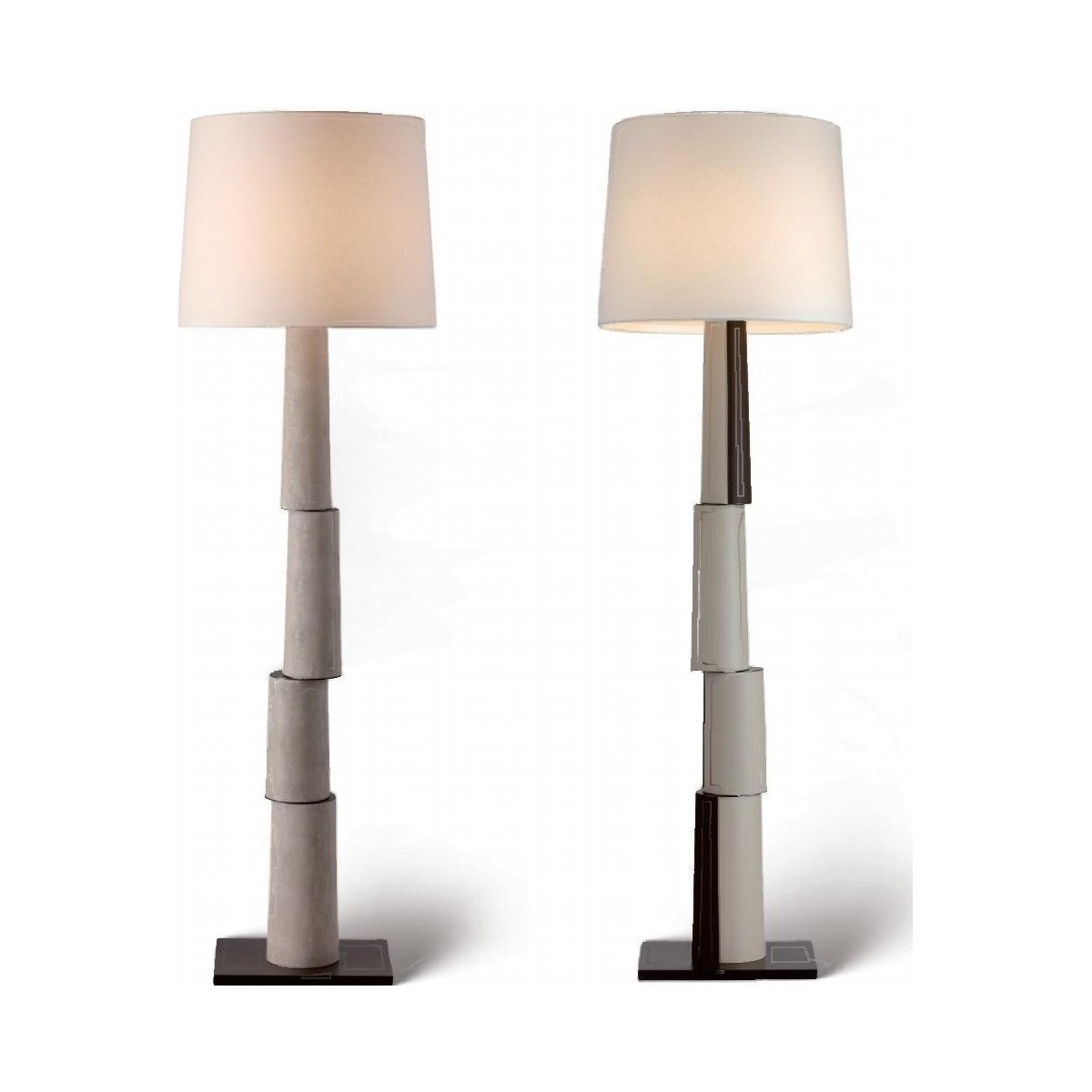 SinWay Floor-009 &middot; Natural marble and Spanish alabaster floor lamp