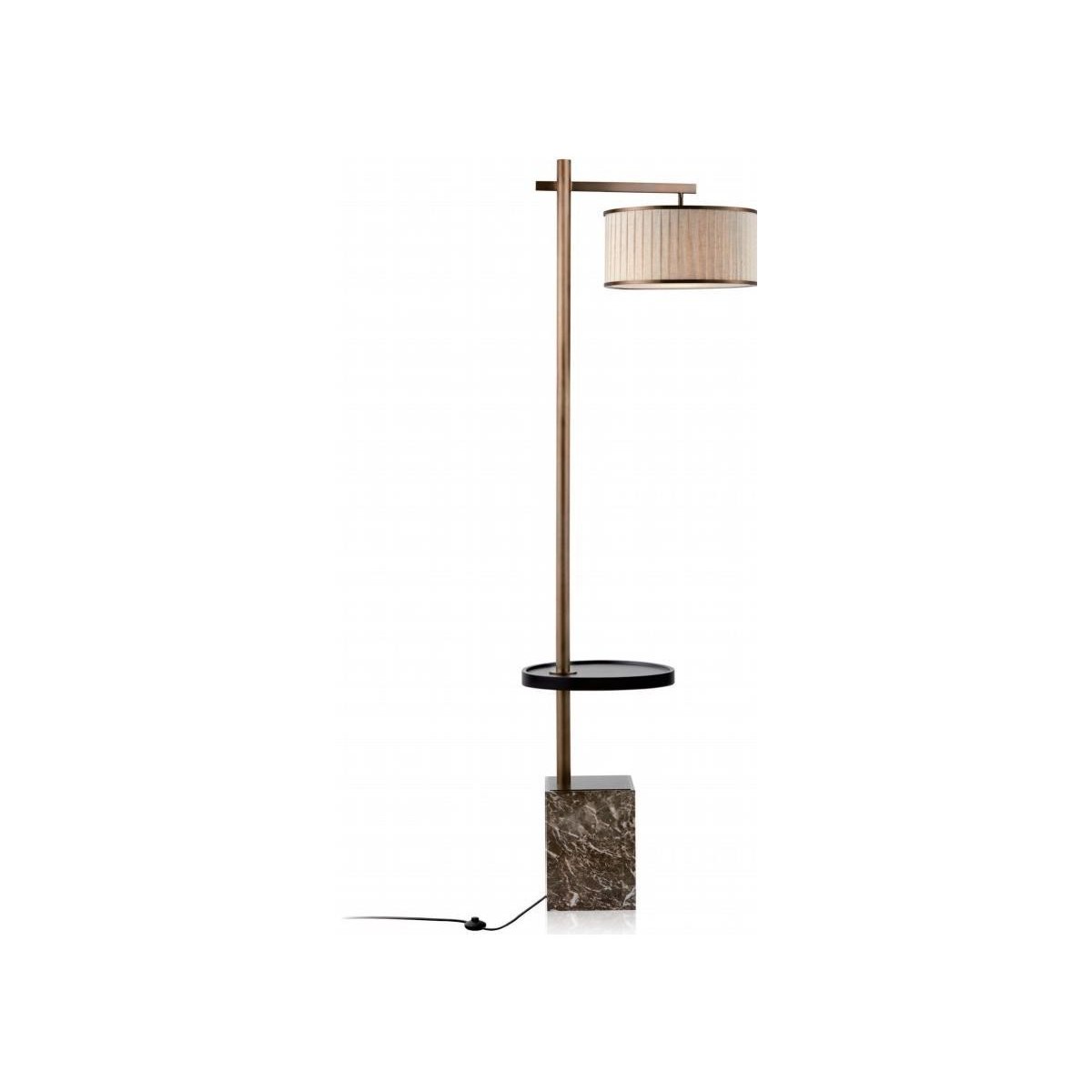 SinWay Floor-018 &middot; Natural marble and Spanish alabaster floor lamp