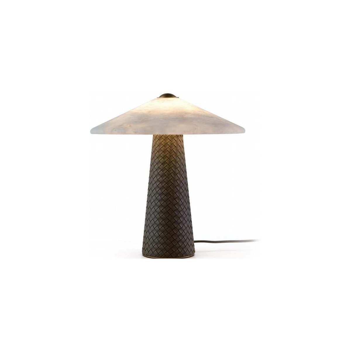 SinWay Table-034 &middot; Natural marble and Spanish alabaster table lamp