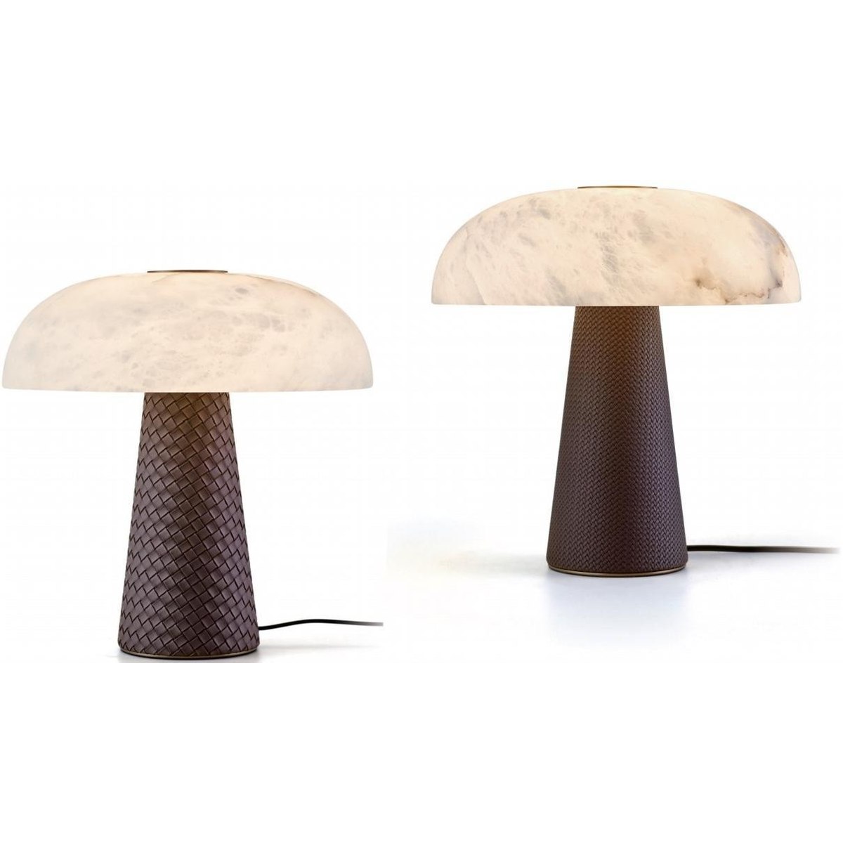 SinWay Table-030 &middot; Natural marble and Spanish alabaster table lamp