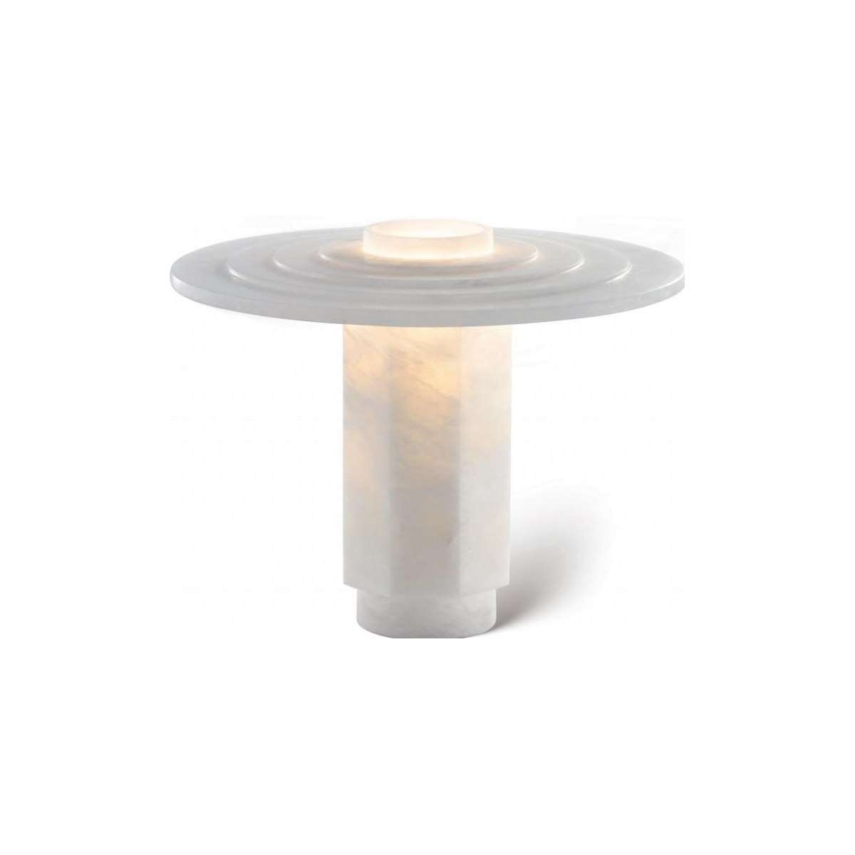 SinWay Table-042 &middot; Natural marble and Spanish alabaster table lamp