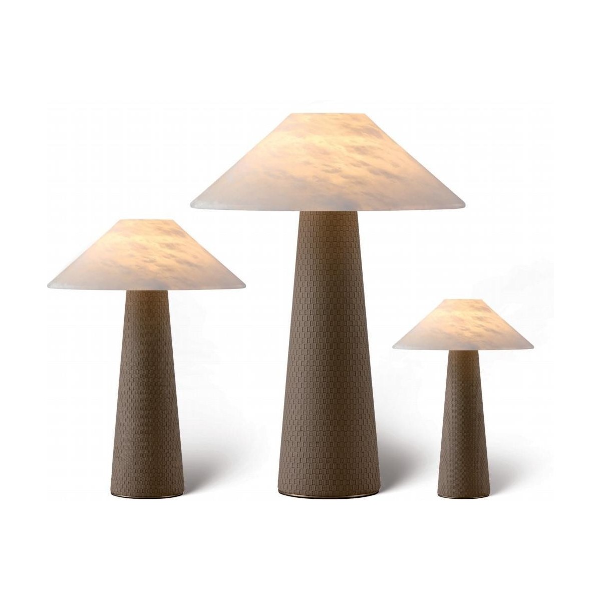 SinWay Table-038 &middot; Natural marble and Spanish alabaster table lamp