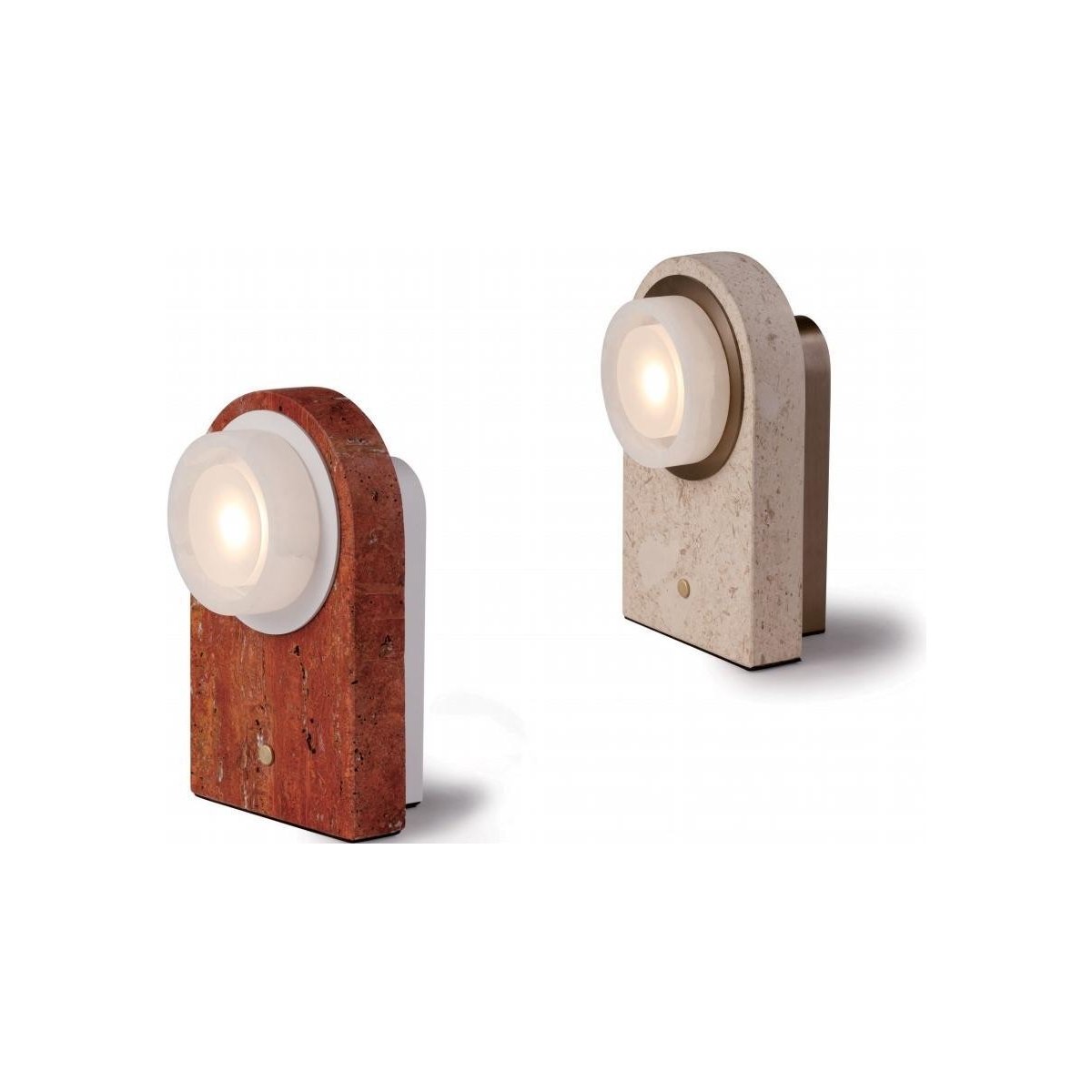 SinWay Table-029 &middot; Natural marble and Spanish alabaster table lamp