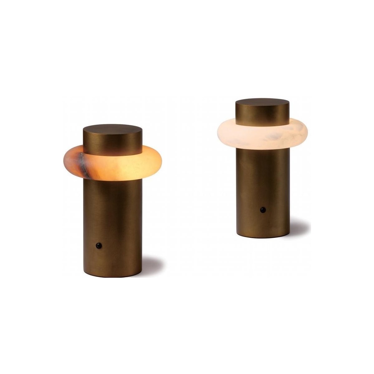 SinWay Table-062 &middot; Natural marble and Spanish alabaster table lamp