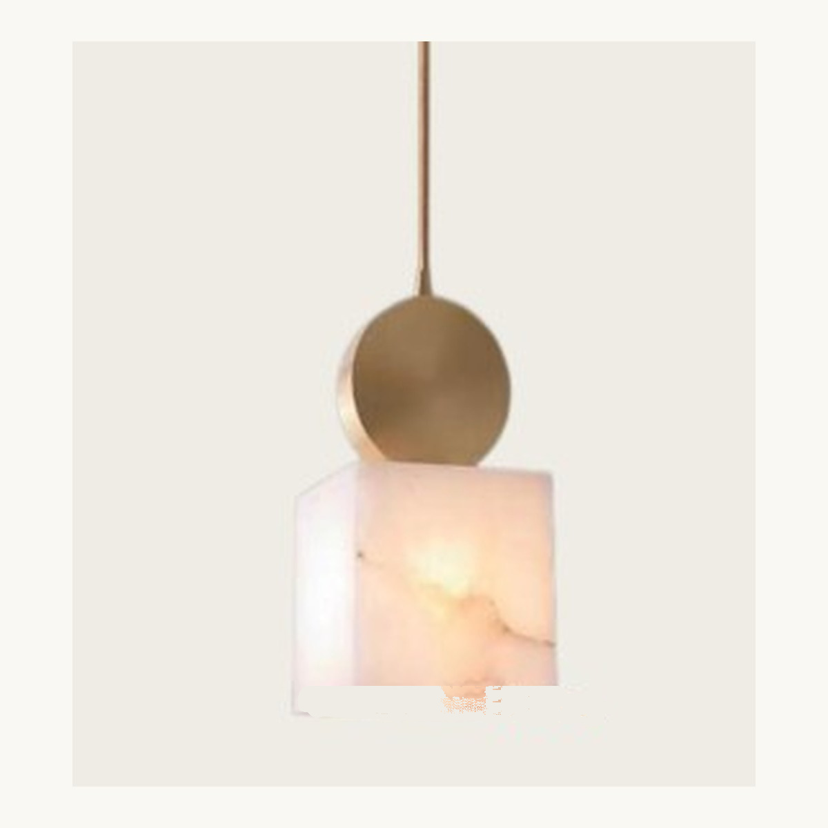 SinWay Pendant-043 &middot; Natural marble and Spanish alabaster pendant light