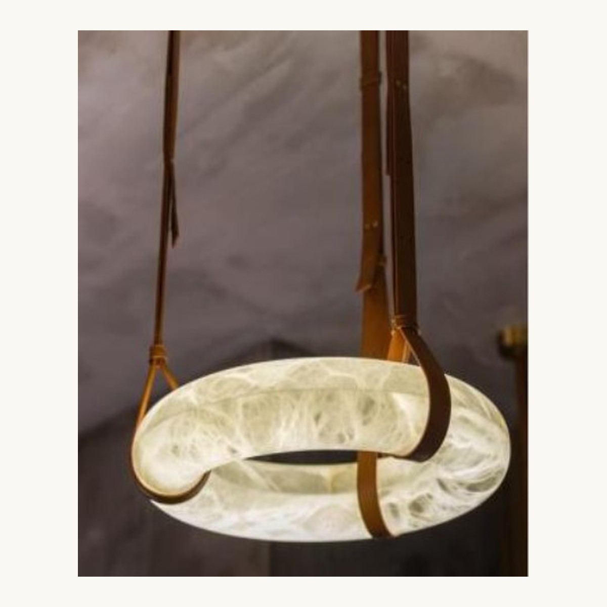 SinWay Pendant-046 &middot; Natural marble and Spanish alabaster pendant light