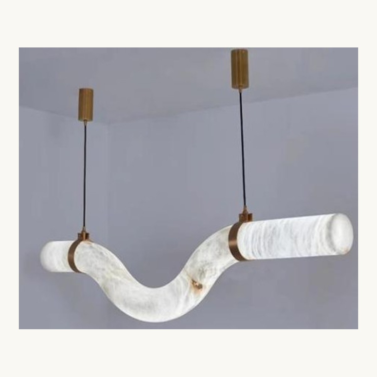 SinWay Pendant-049 &middot; Natural marble and Spanish alabaster pendant light