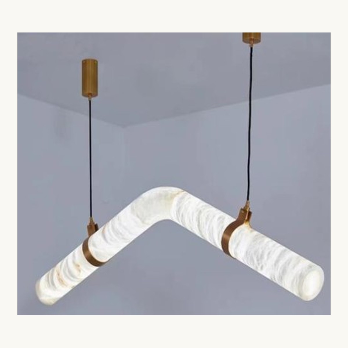 SinWay Pendant-051 &middot; Natural marble and Spanish alabaster pendant light