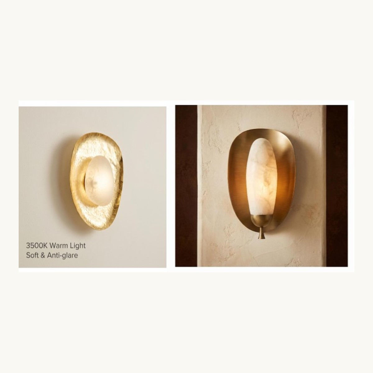 SinWay Wall-001 &middot; Natural marble and Spanish alabaster wall light