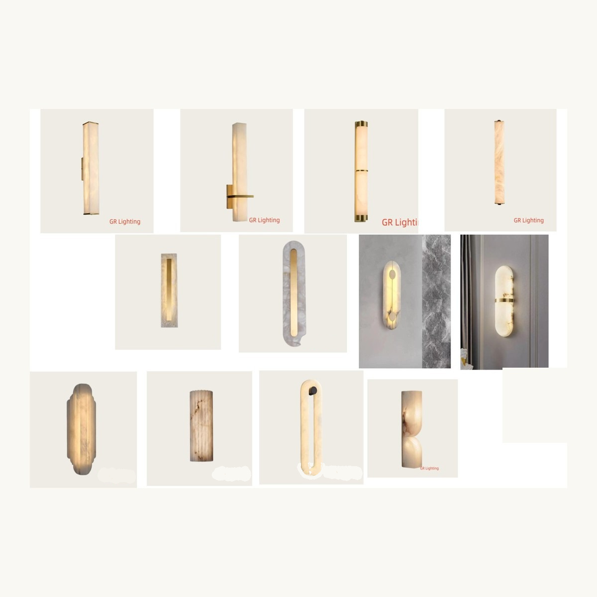 SinWay Pendant-056 &middot; Natural marble and Spanish alabaster pendant light