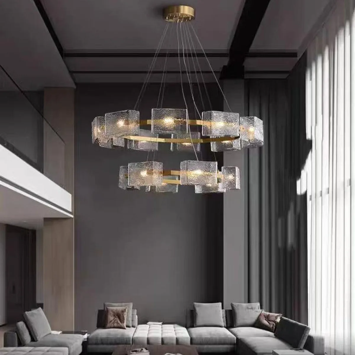 SinWay sinway-murano-123 · Murano Style Crystal Pendant Lamp