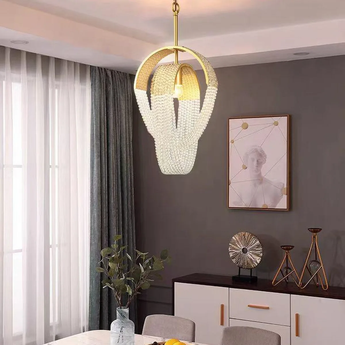 SinWay sinway-murano-078 · Murano Style Crystal Pendant Lamp