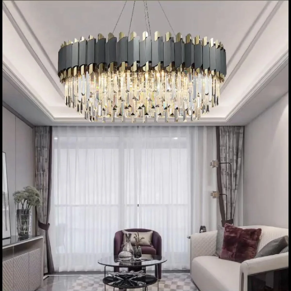 SinWay sinway-murano-155 · Murano Style Crystal Pendant Lamp