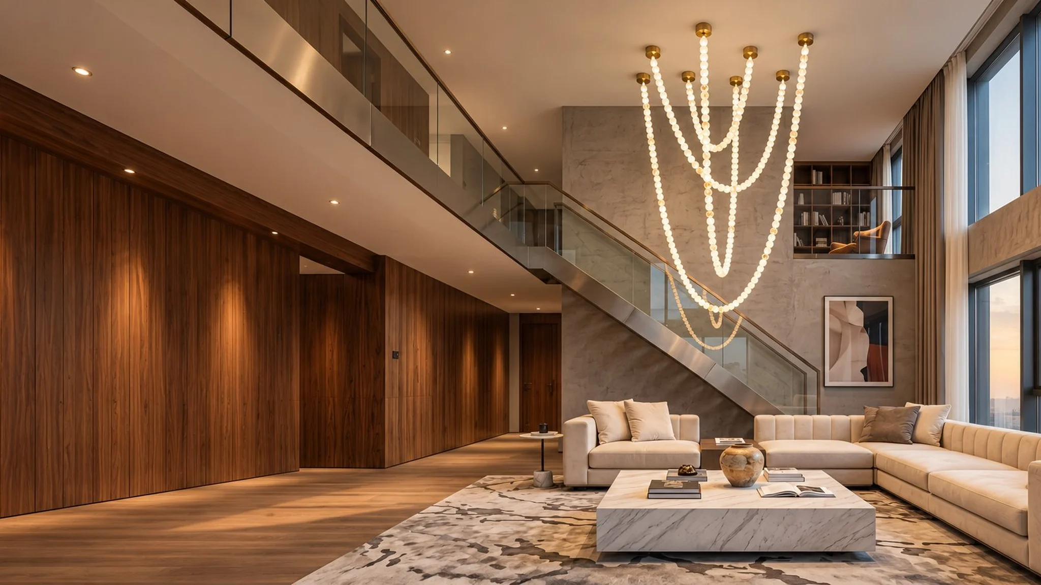 Natural Spanish Marble Lighting