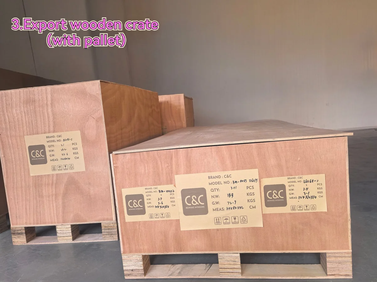 Export Wooden Crates with Pallets Ready for Worldwide Delivery